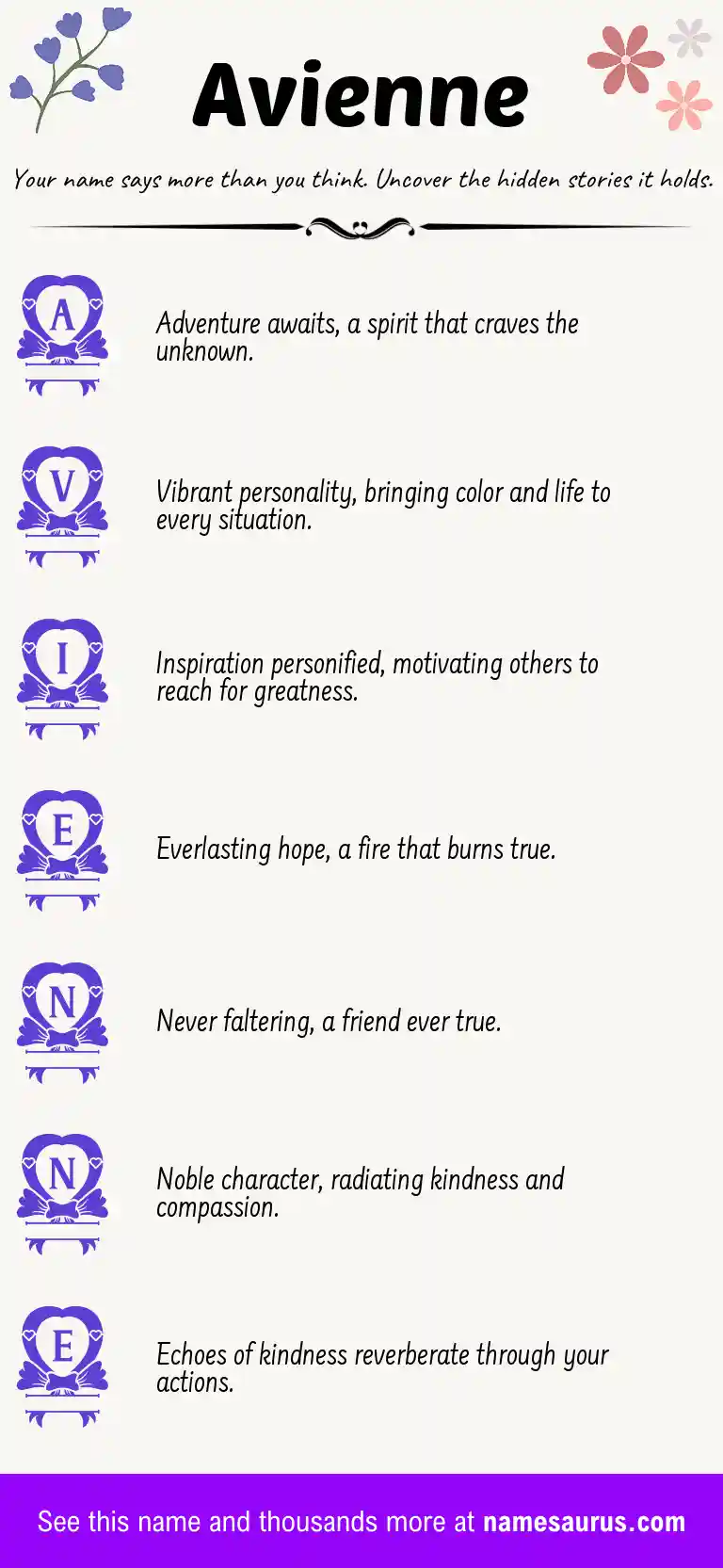 Acrostic poem about Avienne.