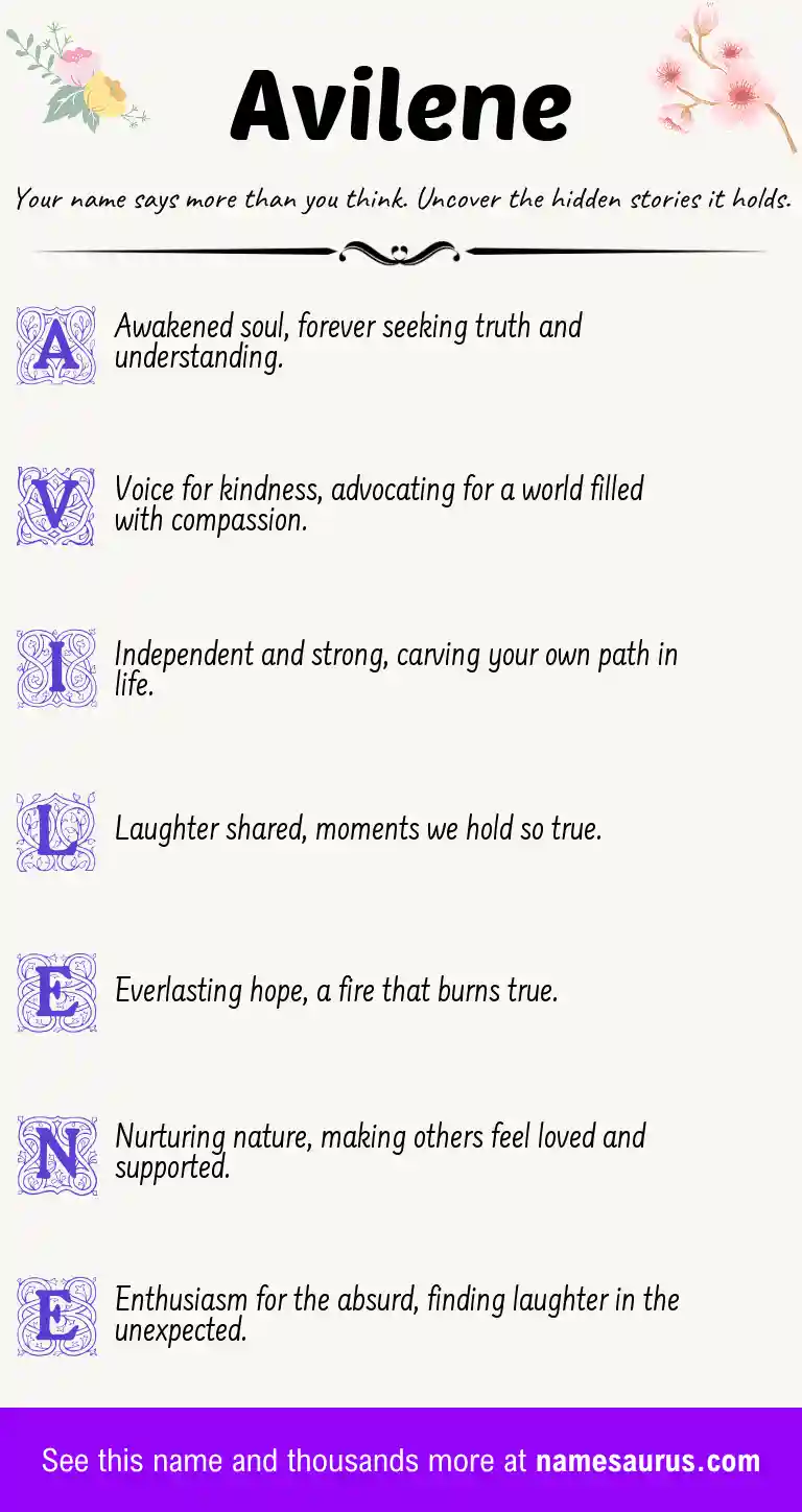 Acrostic poem about Avilene.