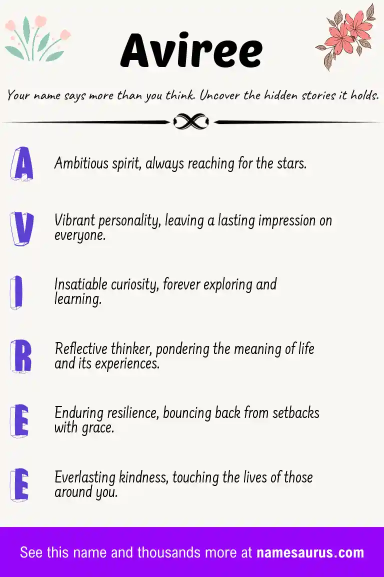 Acrostic poem about Aviree.