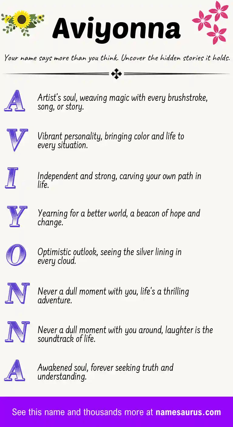 Acrostic poem about Aviyonna.