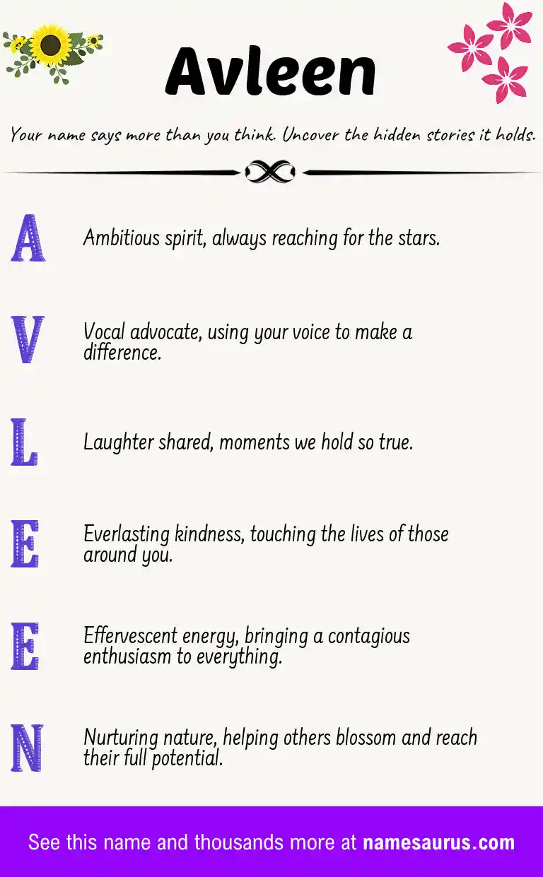 Acrostic poem about Avleen.