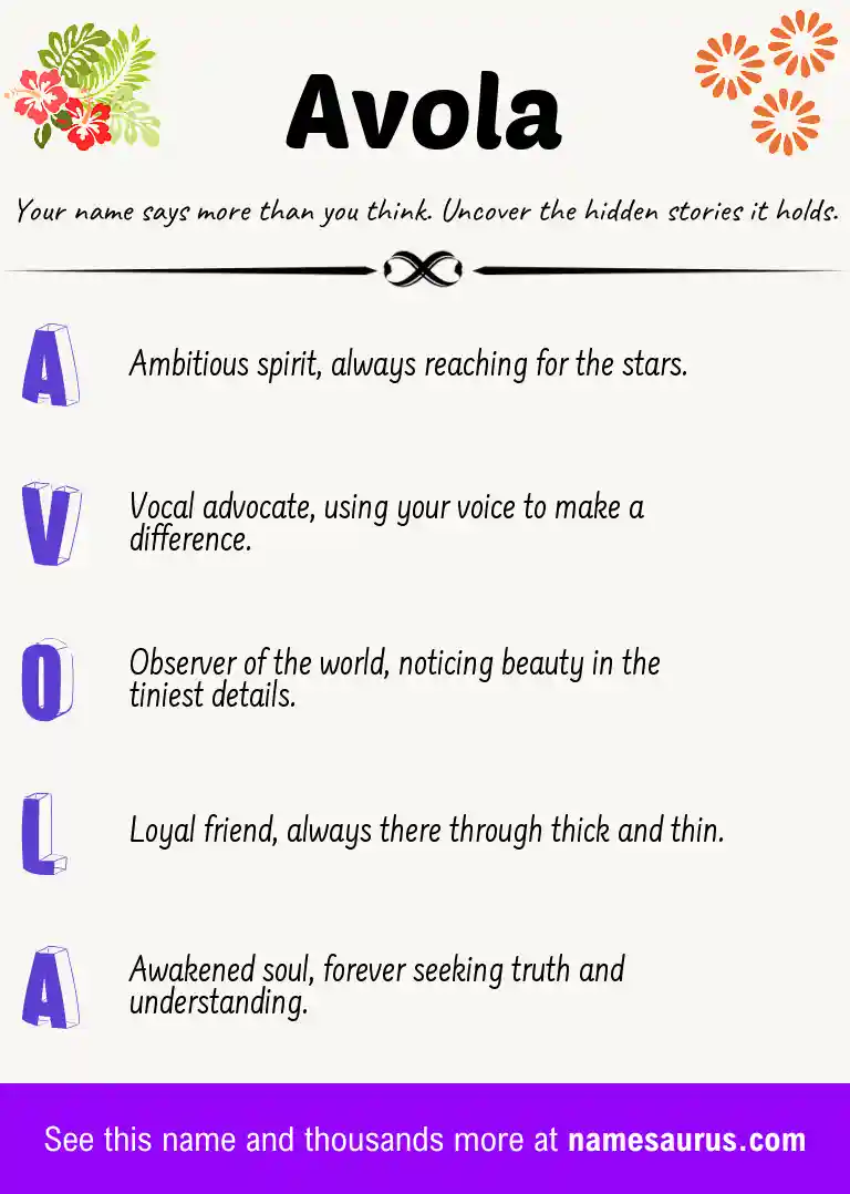 Acrostic poem about Avola.