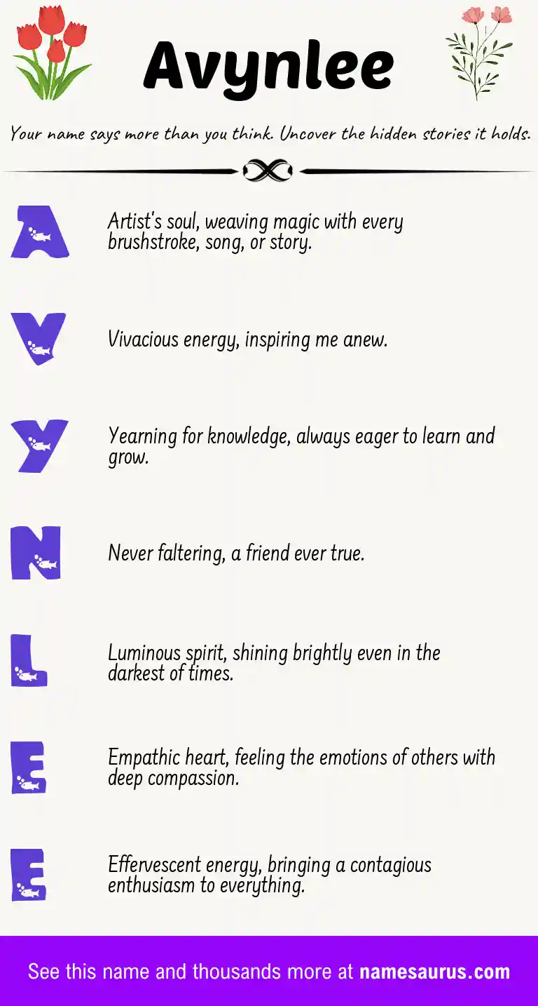 Acrostic poem about Avynlee.