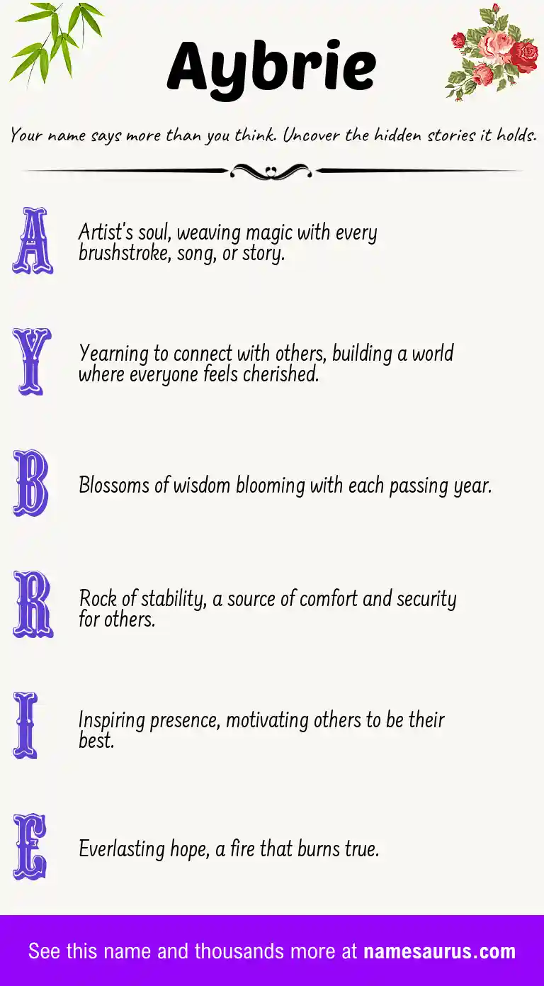 Acrostic poem about Aybrie.
