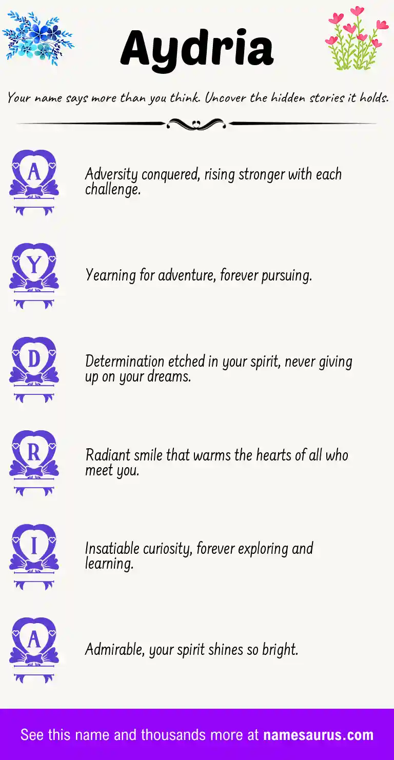 Acrostic poem about Aydria.
