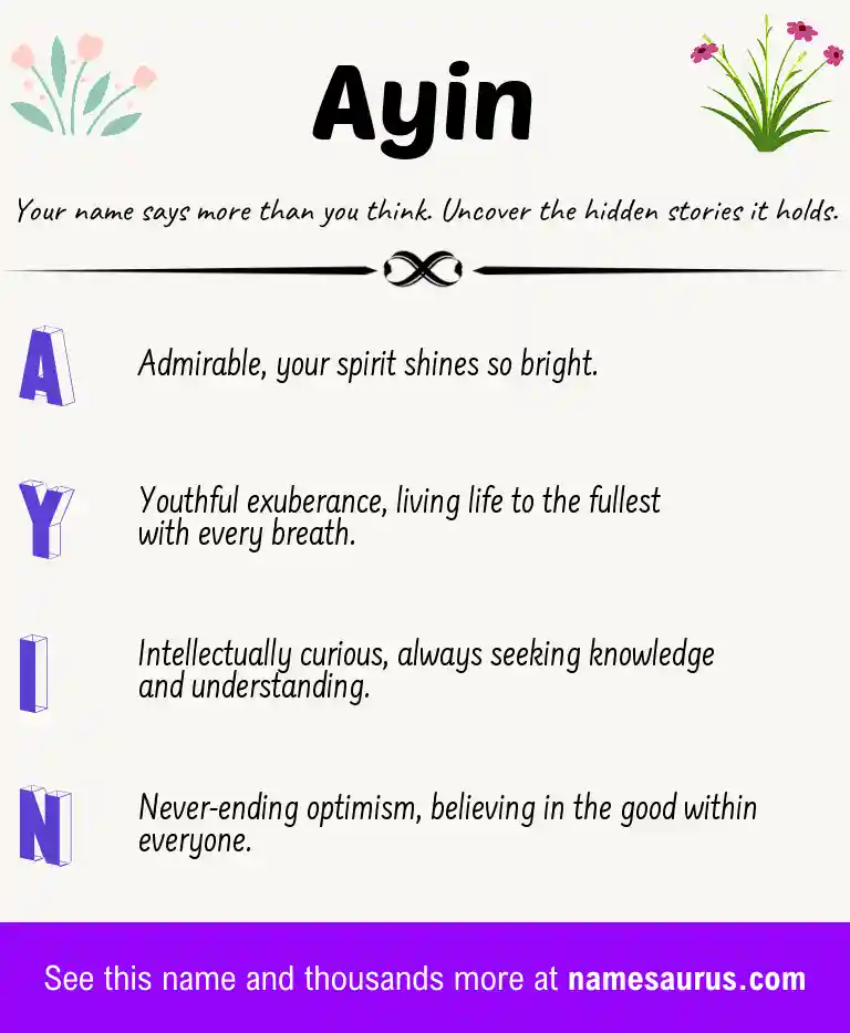 Acrostic poem about Ayin.
