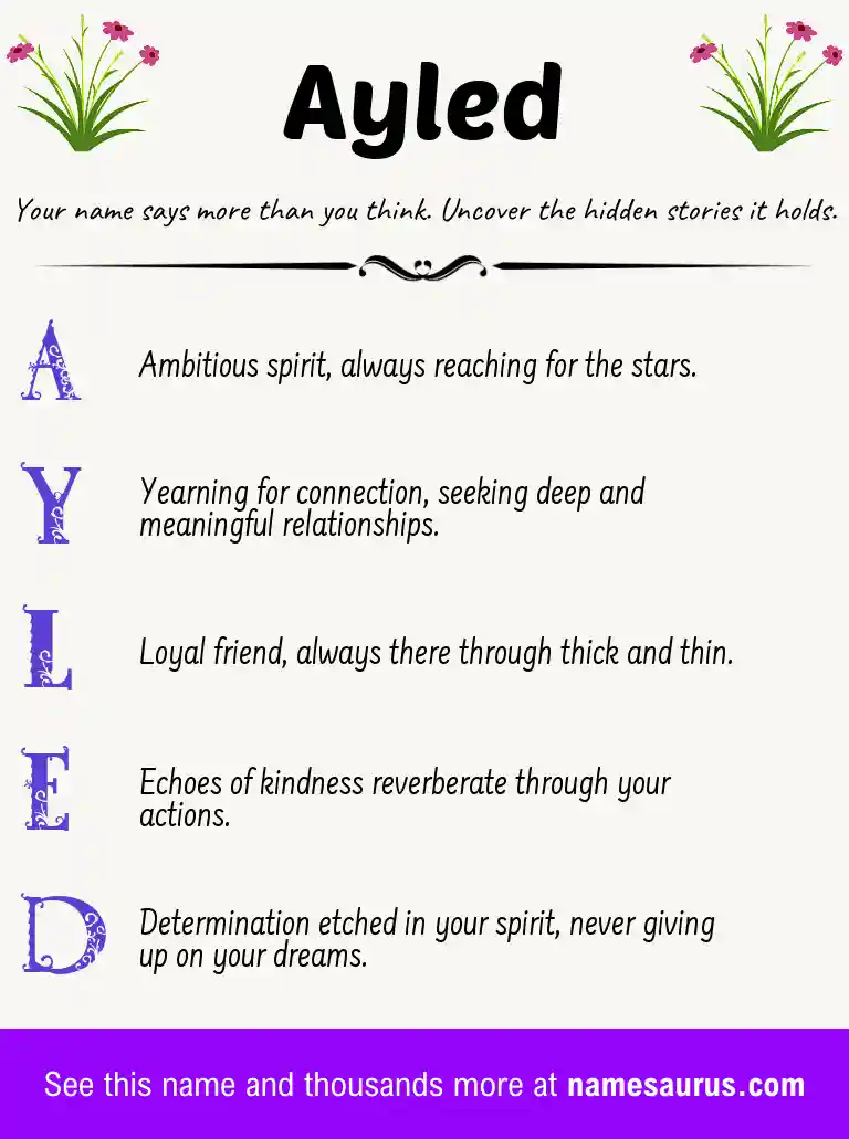 Acrostic poem about Ayled.
