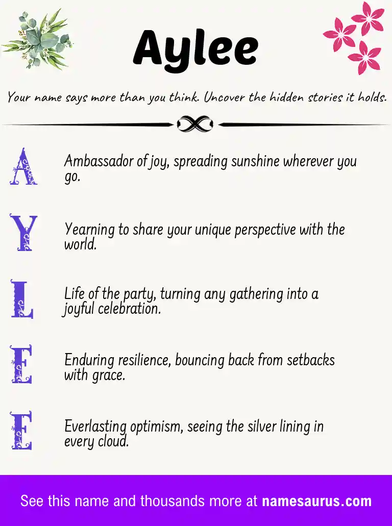 Acrostic poem about Aylee.