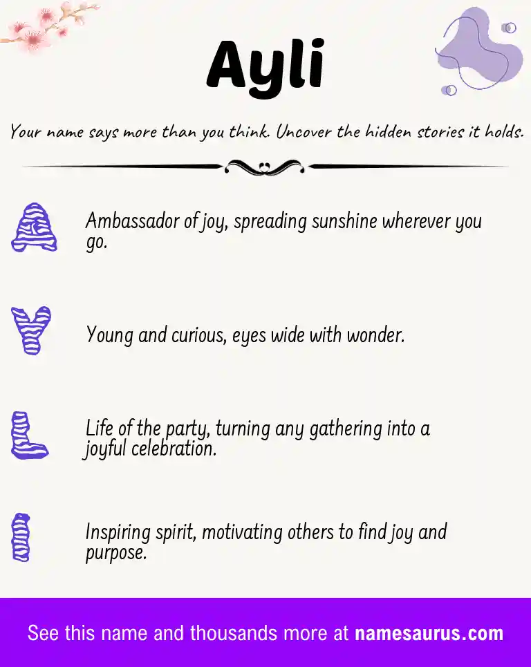 Acrostic poem about Ayli.