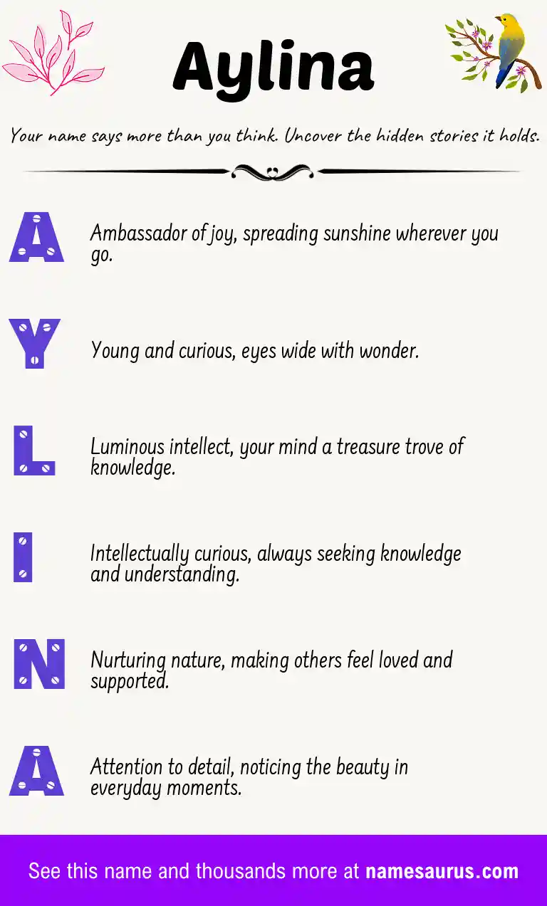 Acrostic poem about Aylina.