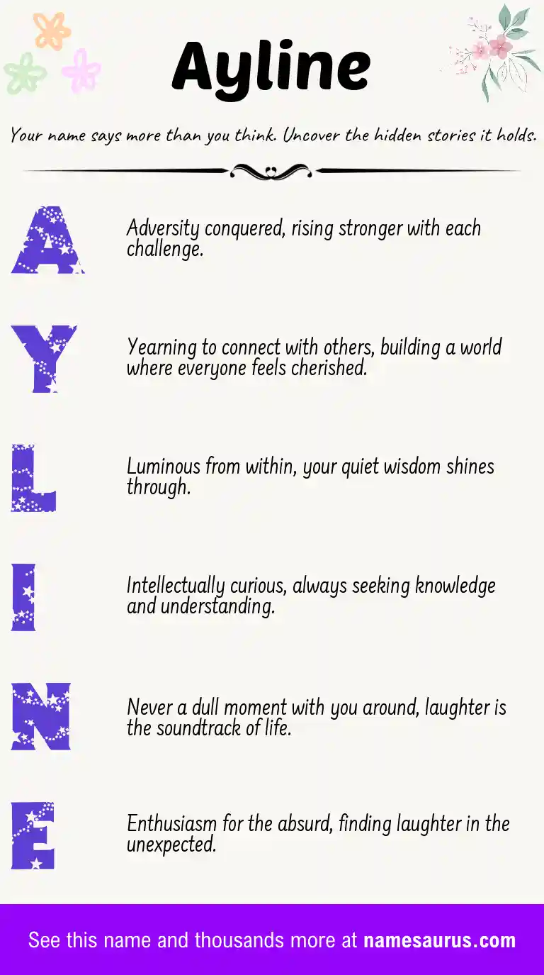 Acrostic poem about Ayline.