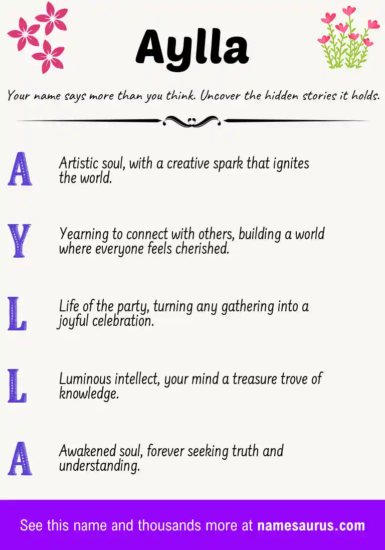 Acrostic poem about Aylla.