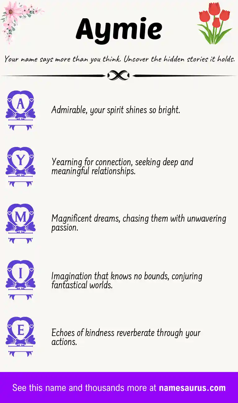 Acrostic poem about Aymie.