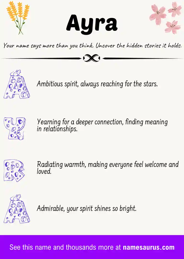 Acrostic poem about Ayra.