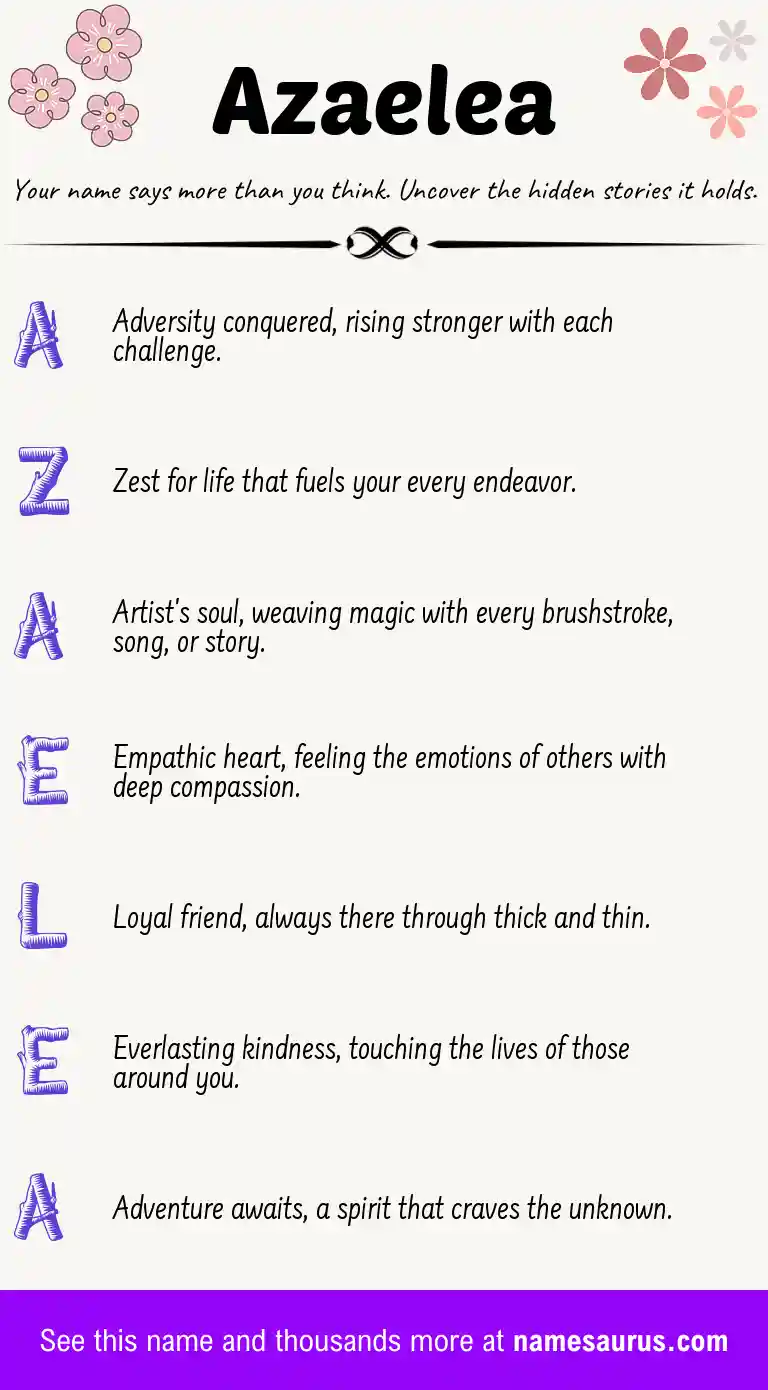 Acrostic poem about Azaelea.