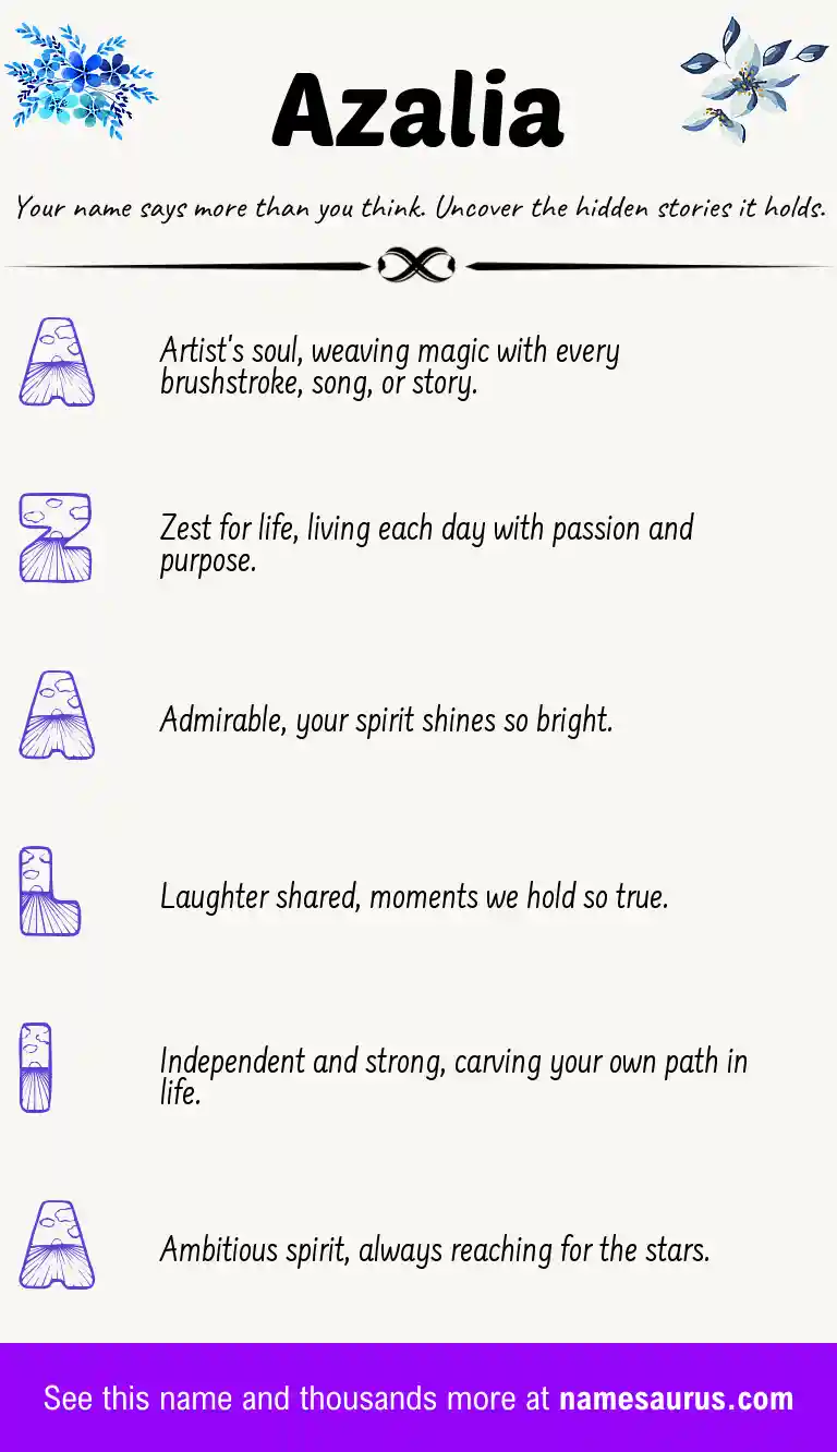 Acrostic poem about Azalia.