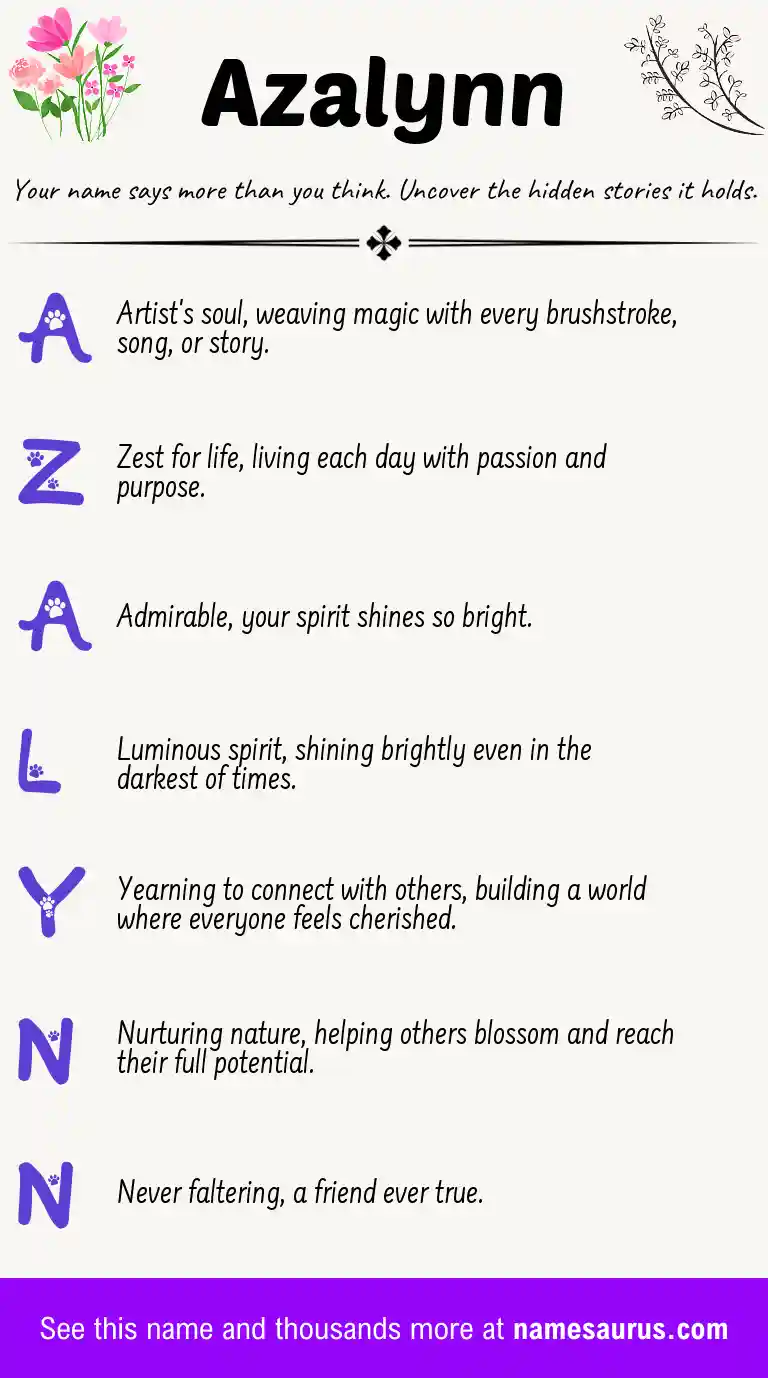Acrostic poem about Azalynn.
