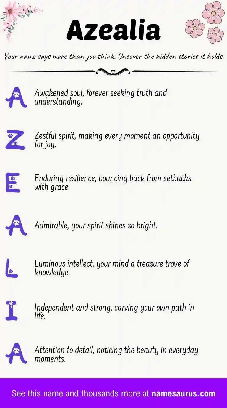 Acrostic poem about Azealia.