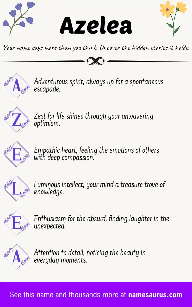 Acrostic poem about Azelea.