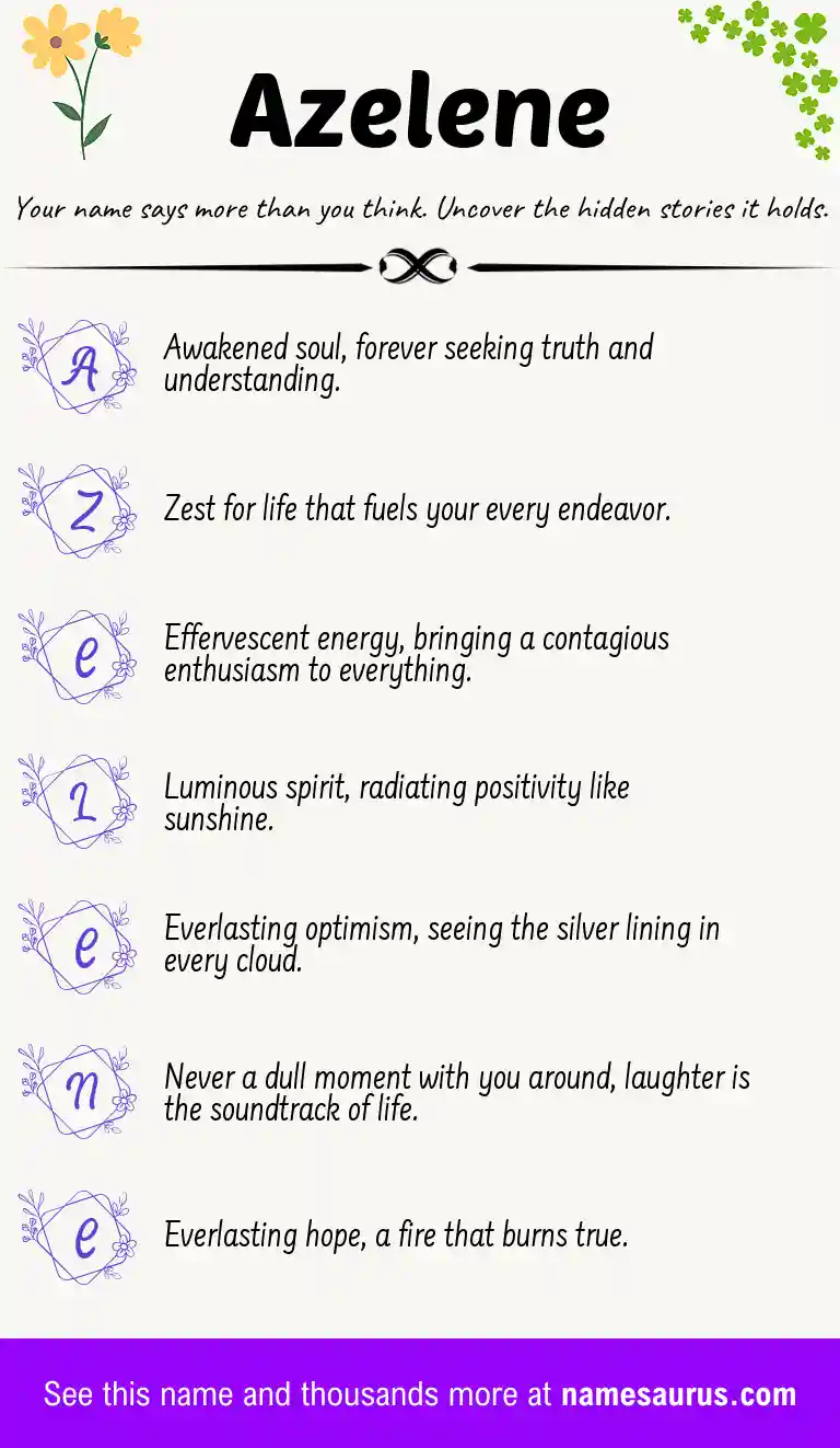 Acrostic poem about Azelene.
