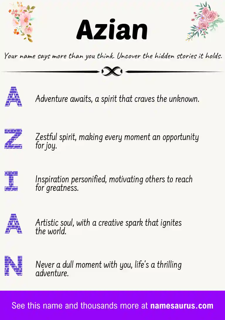 Acrostic poem about Azian.