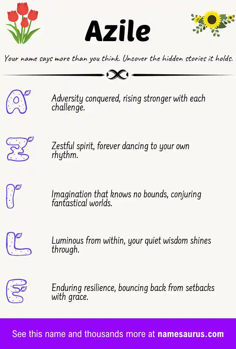 Acrostic poem about Azile.