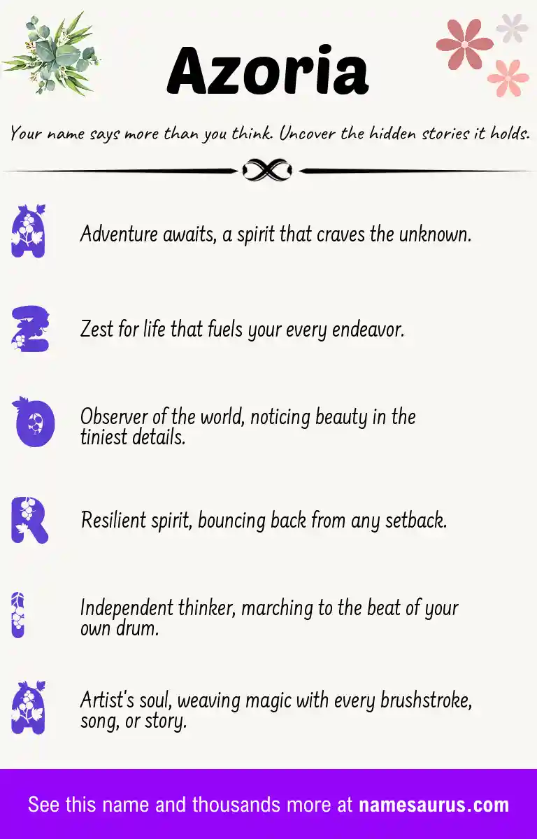 Acrostic poem about Azoria.