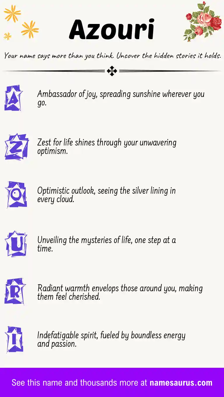 Acrostic poem about Azouri.