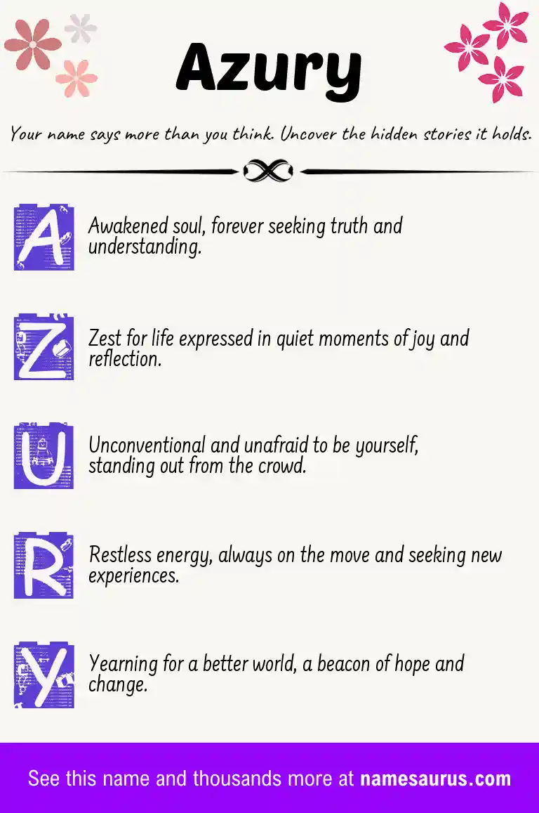 Acrostic poem about Azury.