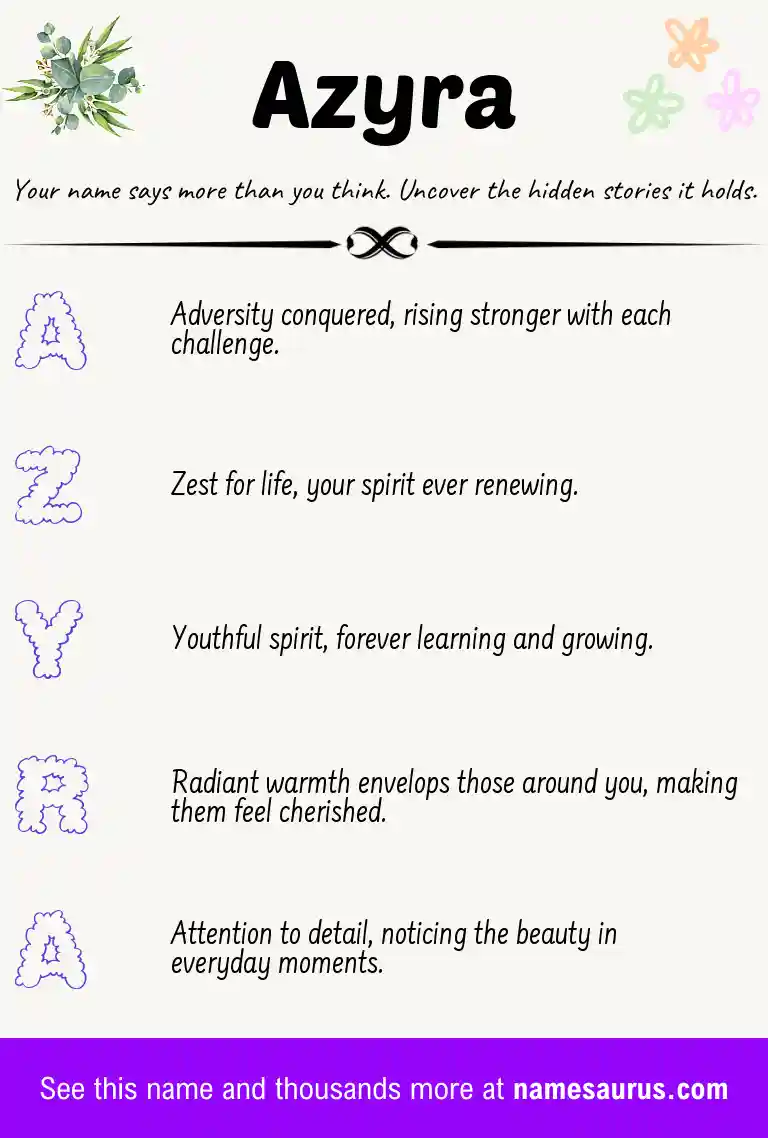 Acrostic poem about Azyra.