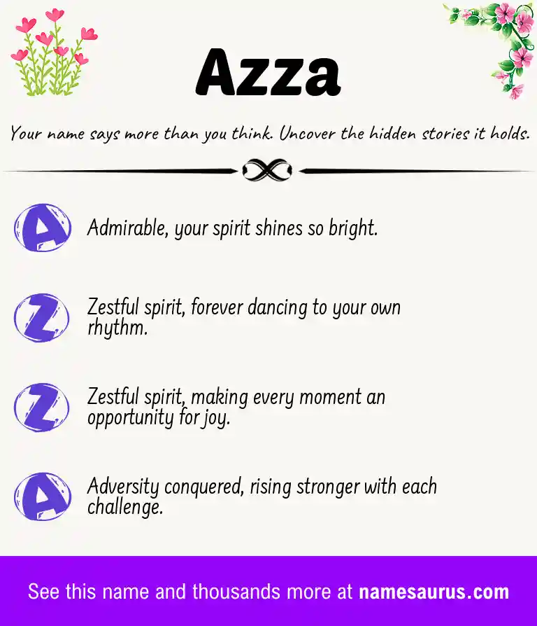 Acrostic poem about Azza.