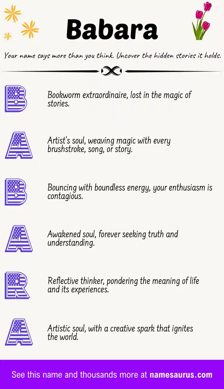 Acrostic poem about Babara.