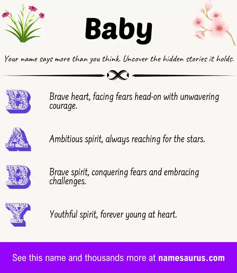 Acrostic poem about Baby.