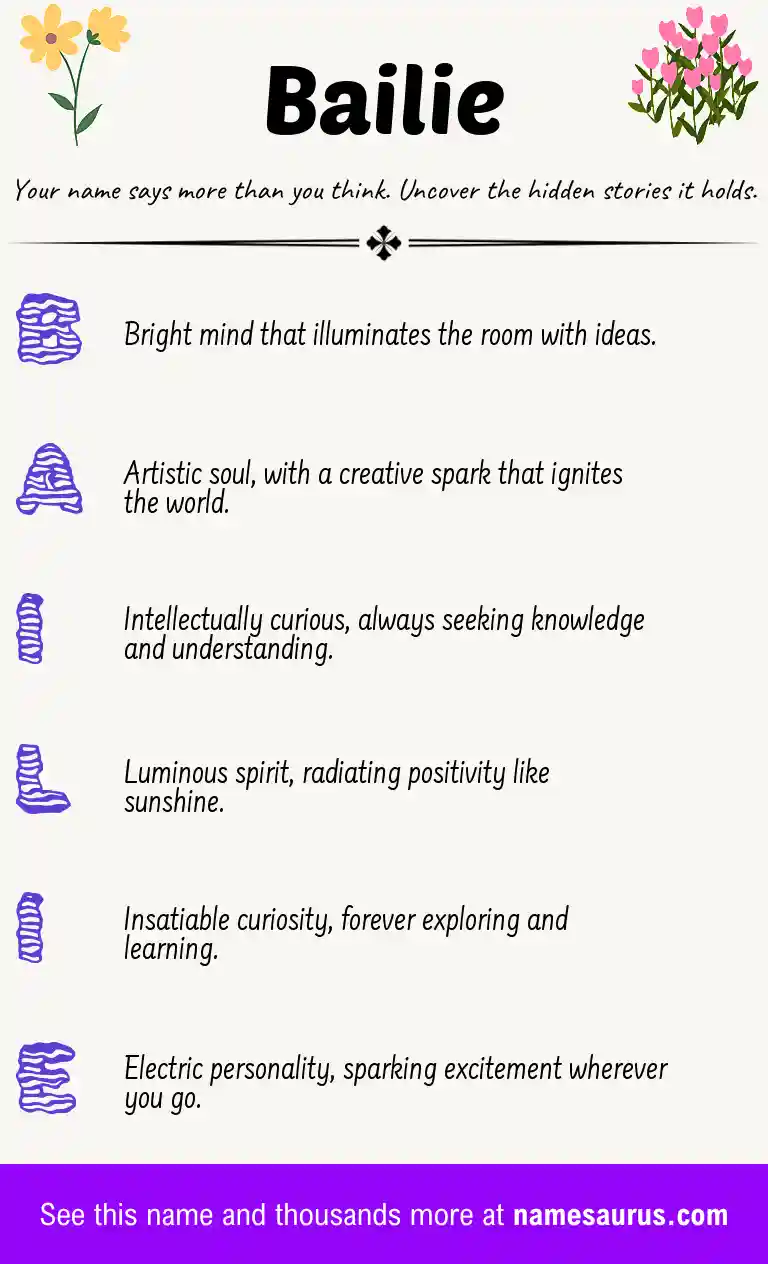 Acrostic poem about Bailie.