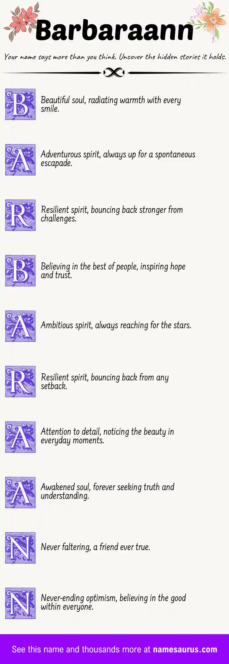 Acrostic poem about Barbaraann.