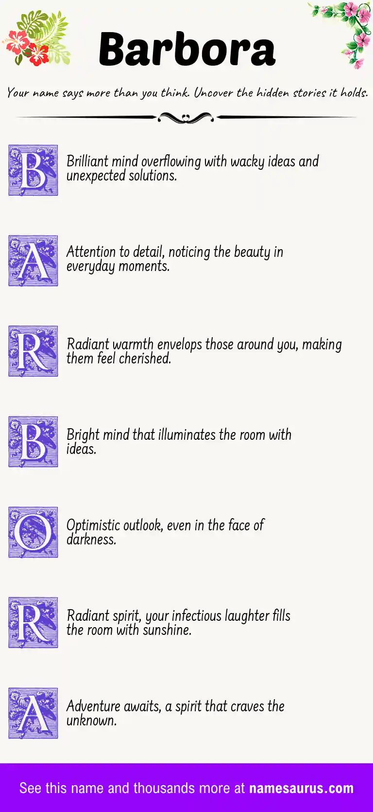 Acrostic poem about Barbora.