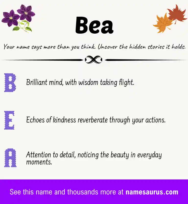 Acrostic poem about Bea.
