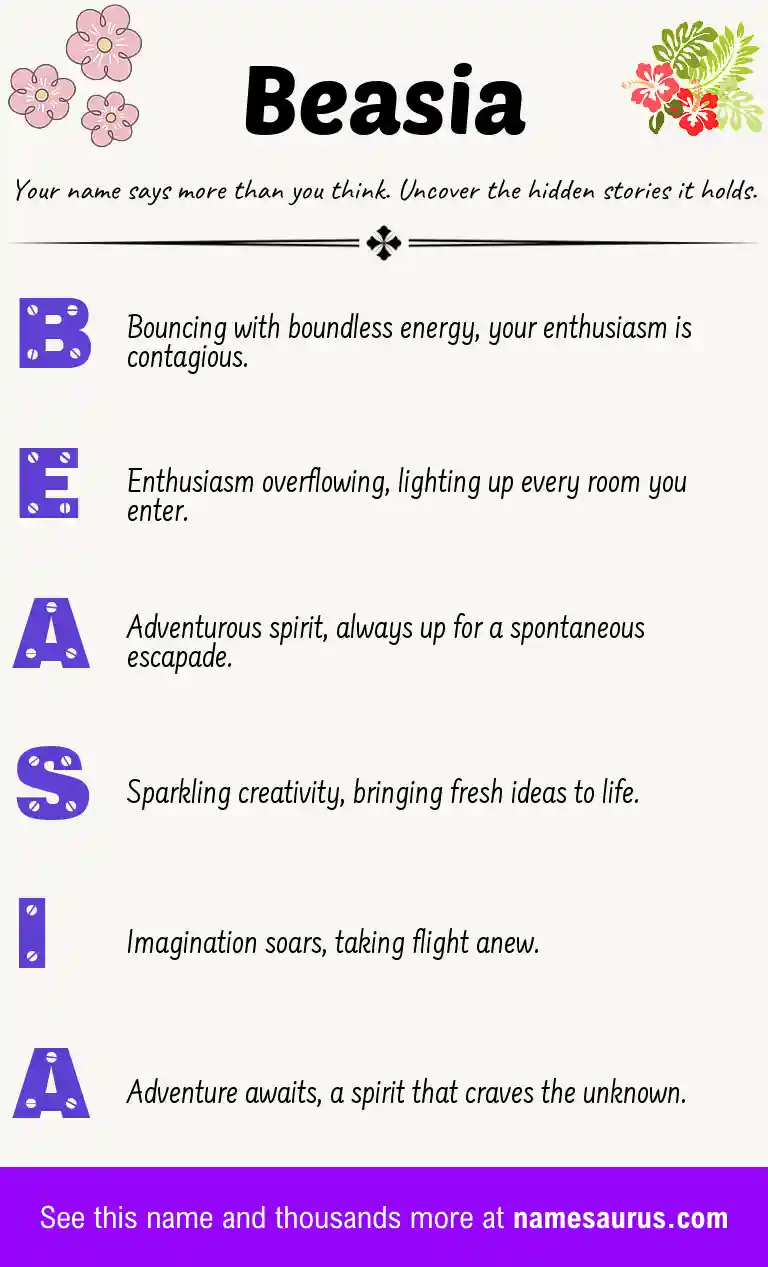 Acrostic poem about Beasia.