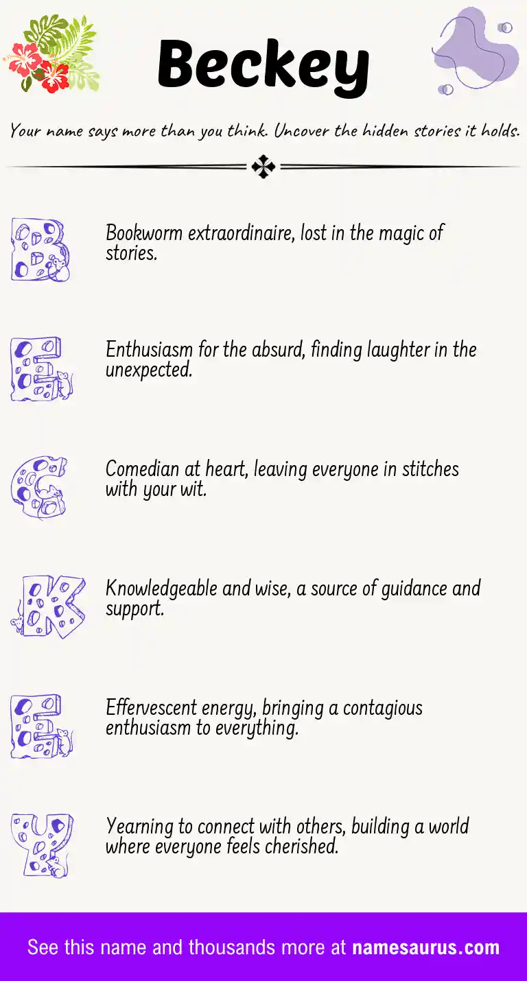 Acrostic poem about Beckey.