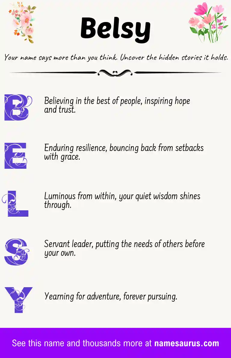 Acrostic poem about Belsy.