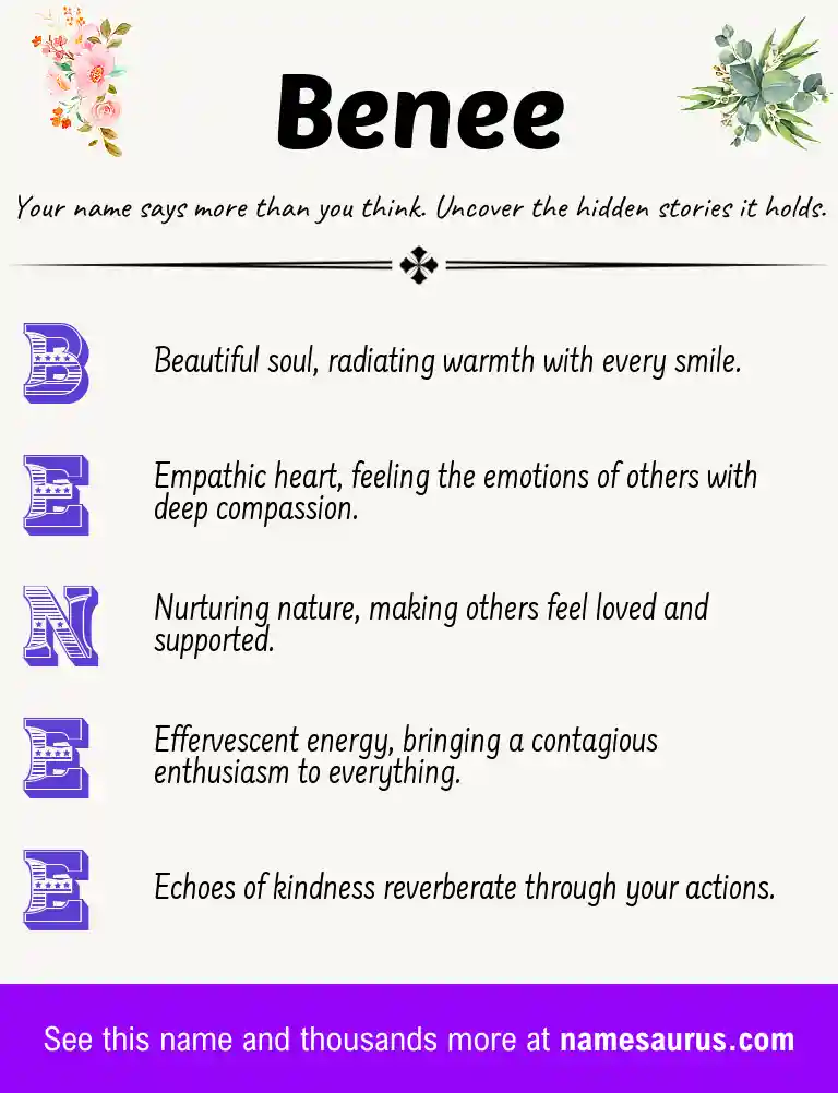 Acrostic poem about Benee.