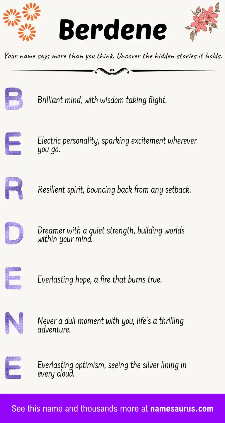 Acrostic poem about Berdene.