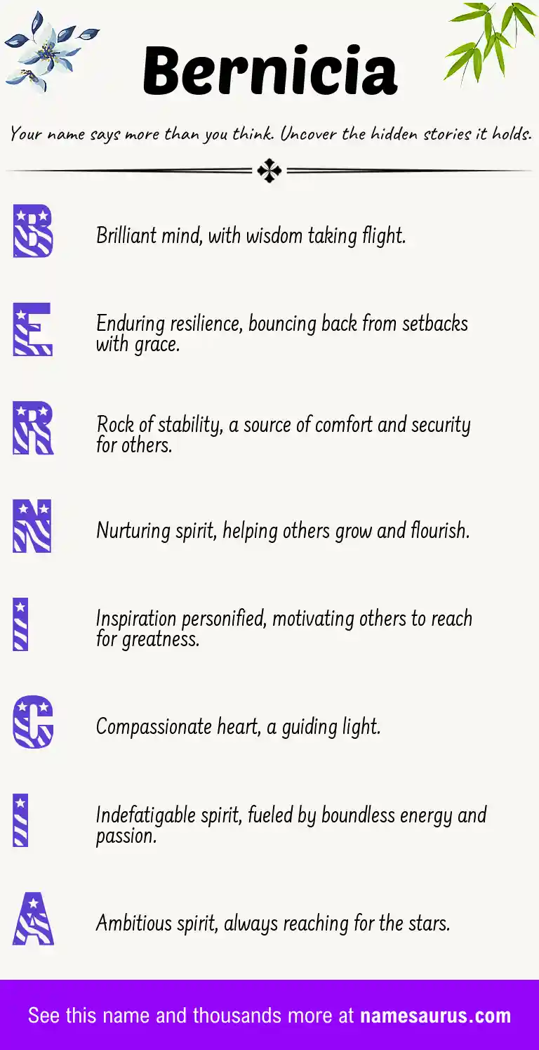 Acrostic poem about Bernicia.