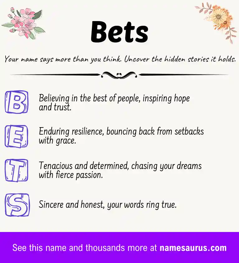 Acrostic poem about Bets.