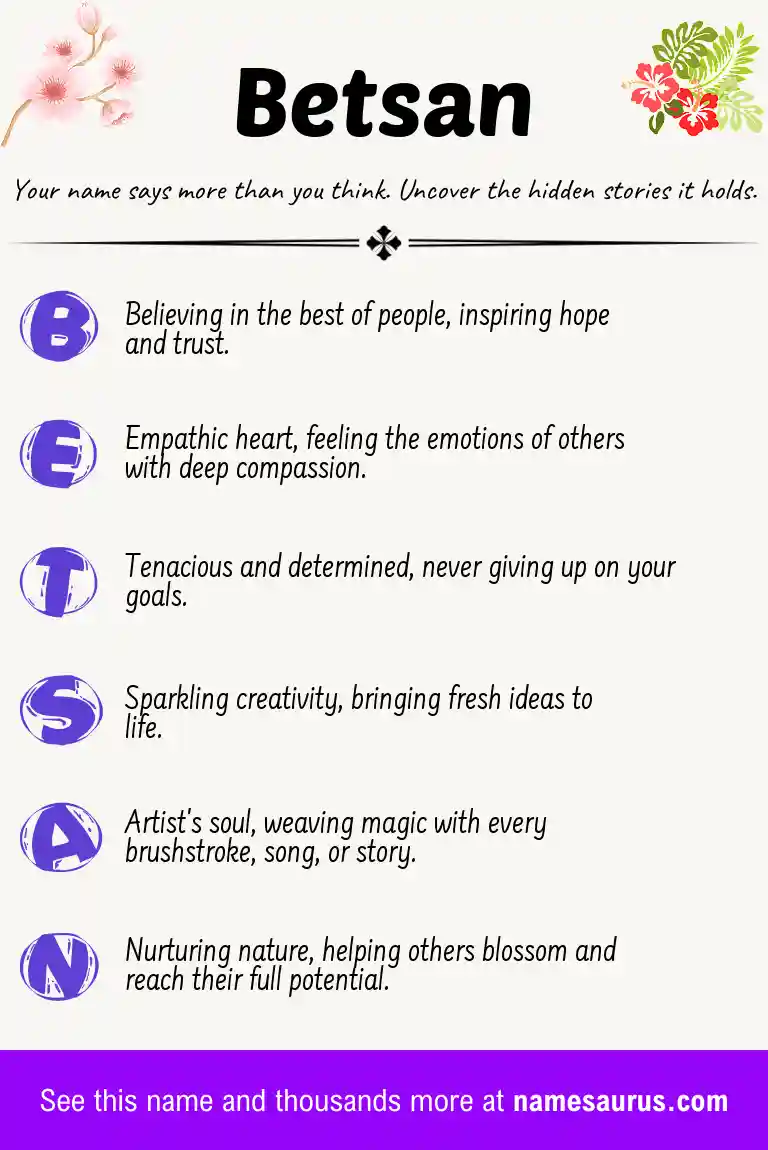 Acrostic poem about Betsan.