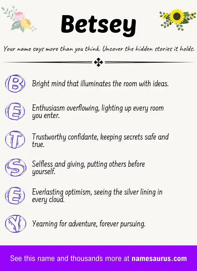 Acrostic poem about Betsey.