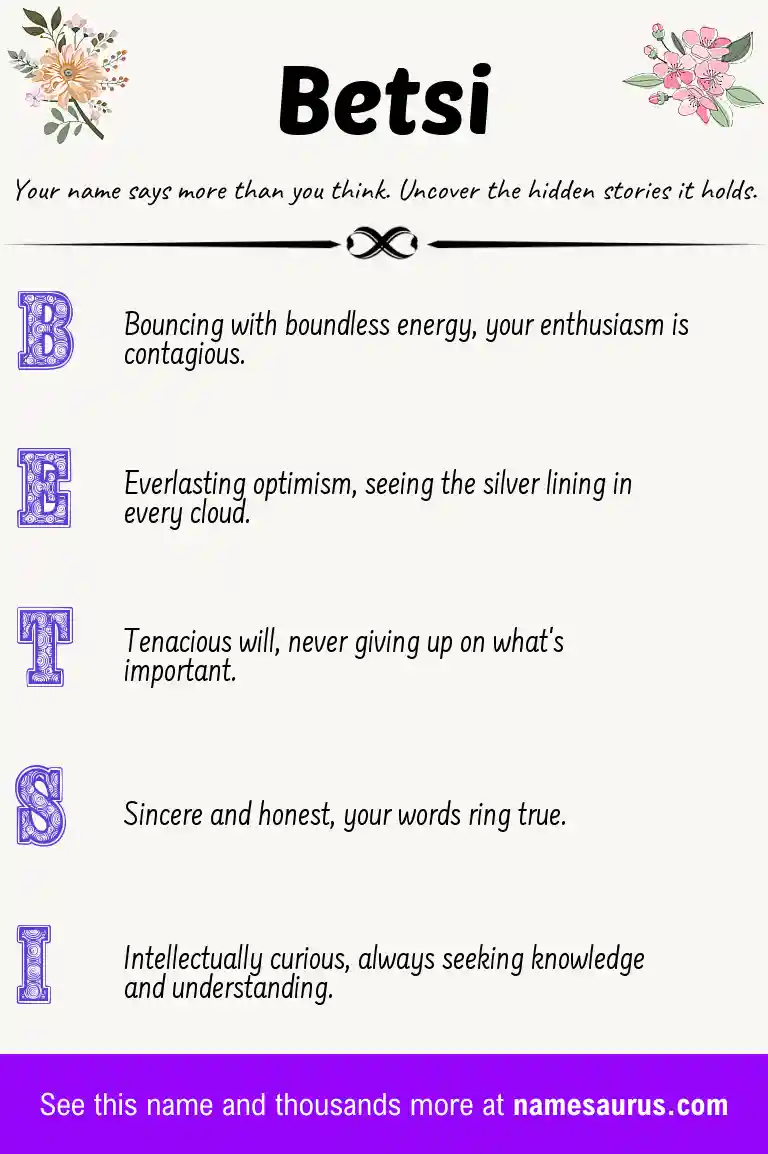Acrostic poem about Betsi.