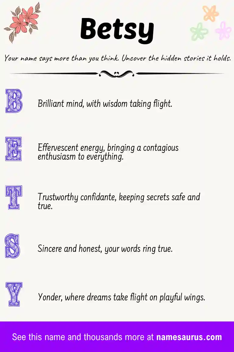 Acrostic poem about Betsy.