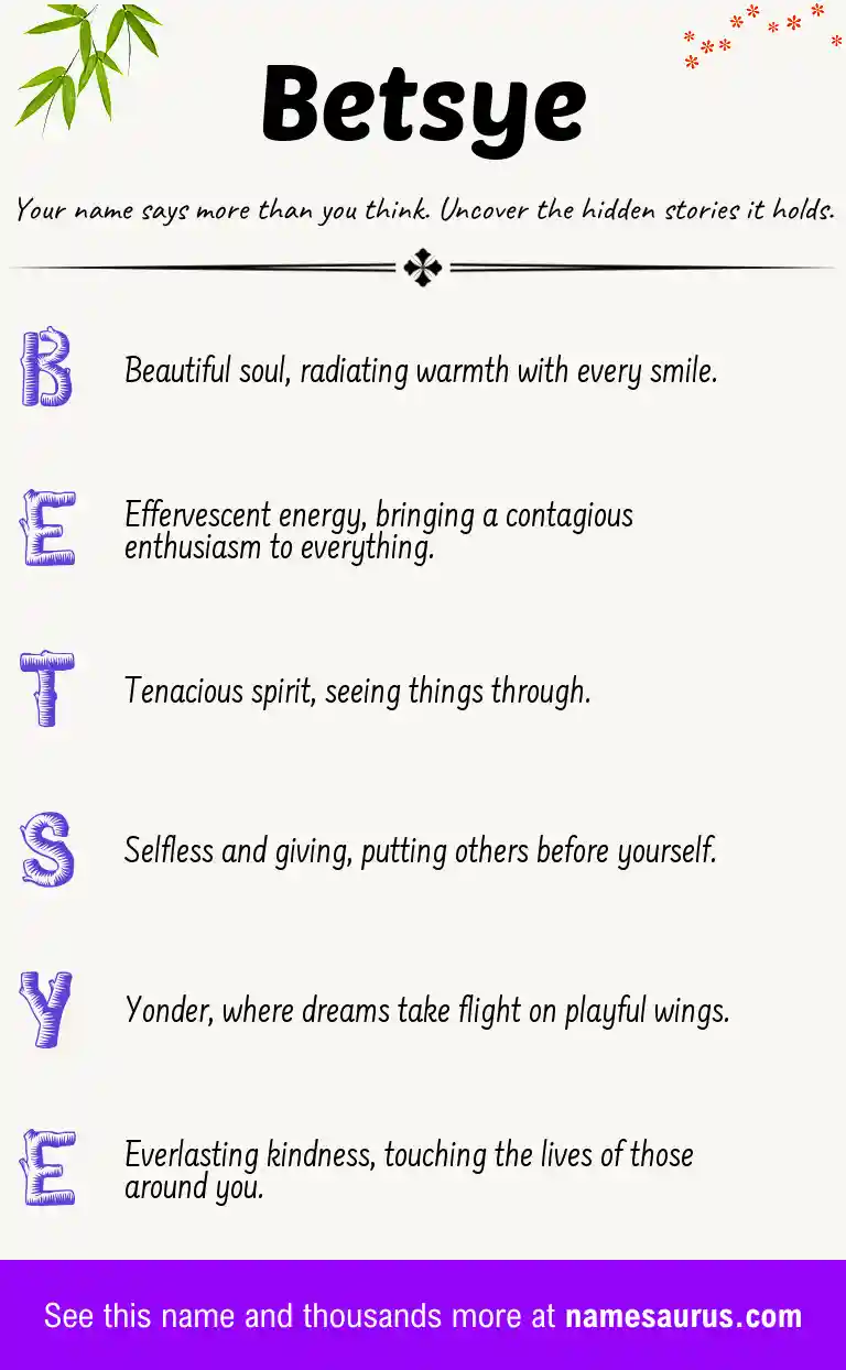 Acrostic poem about Betsye.