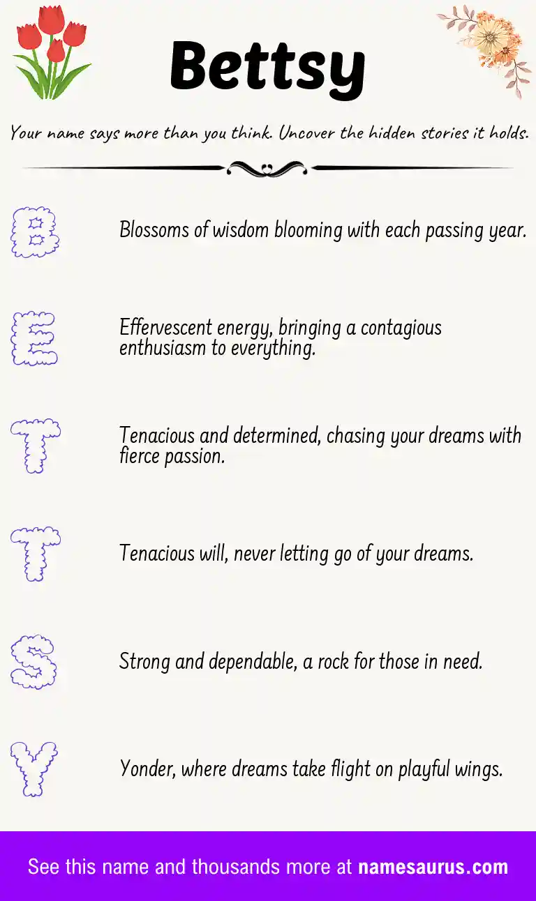 Acrostic poem about Bettsy.